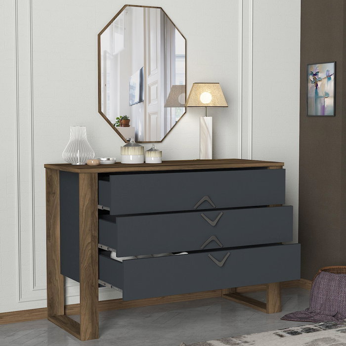 Hanah Home Bumerang Aynalı Nogal y Antracita Hanah Home Bumerang Aynalı Nogal y Antracita